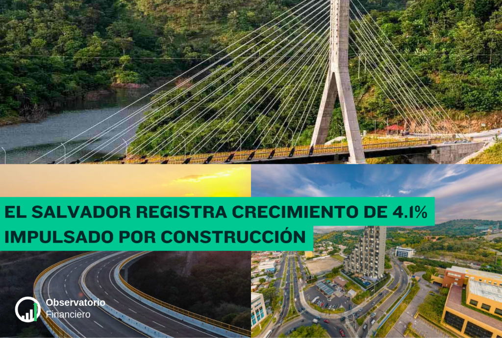 El Salvador registra crecimiento de 4.1% impulsado por&nbsp;construcción