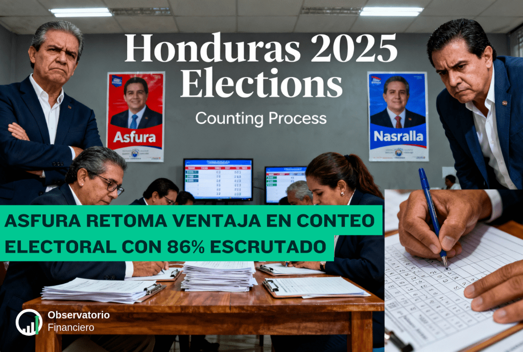 Honduras: Asfura retoma ventaja en conteo electoral con 86%&nbsp;escrutado