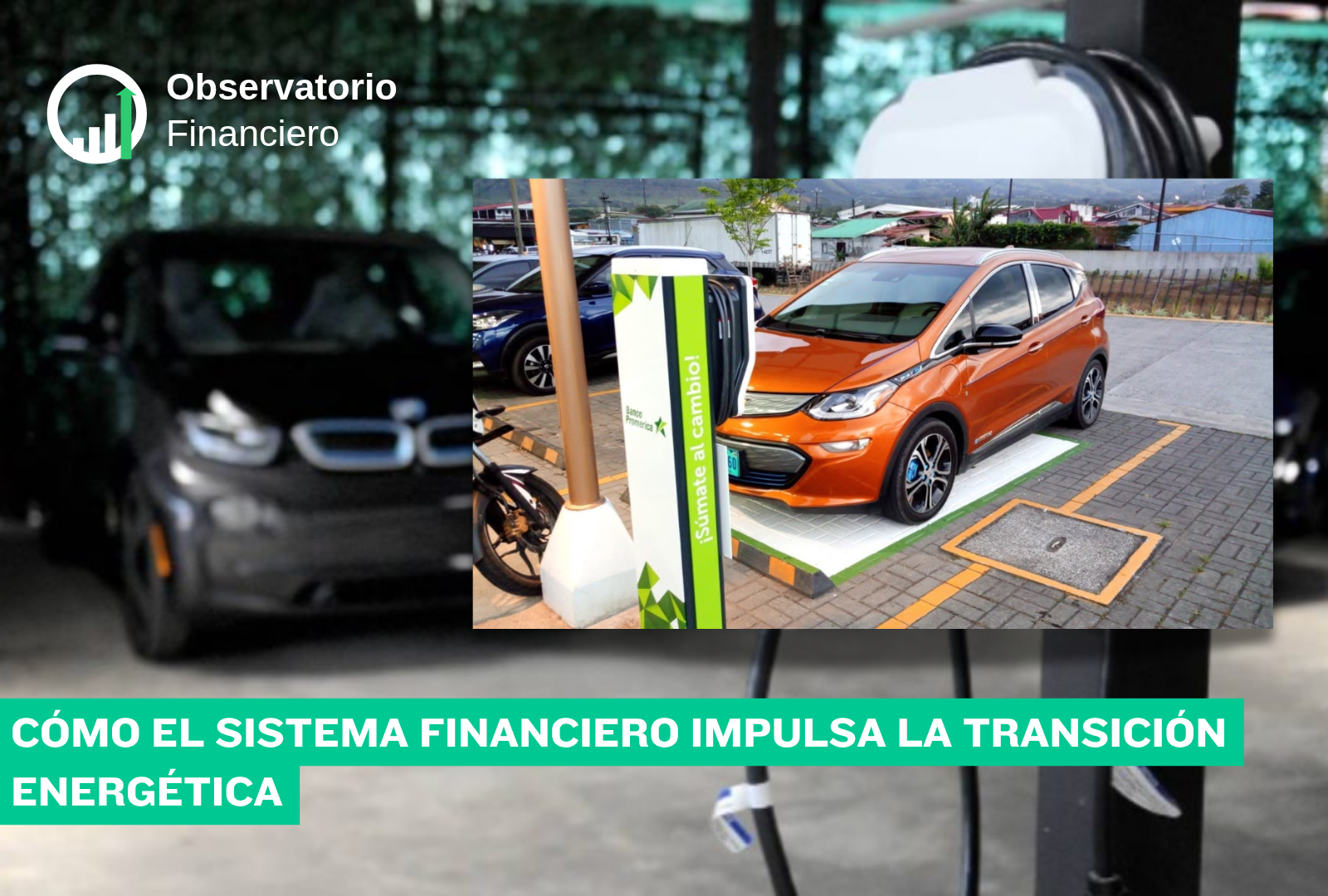 Carro cargando de fonod con publicación de Grupo Promerica